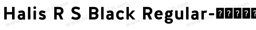 Halis R S Black Regular字体转换